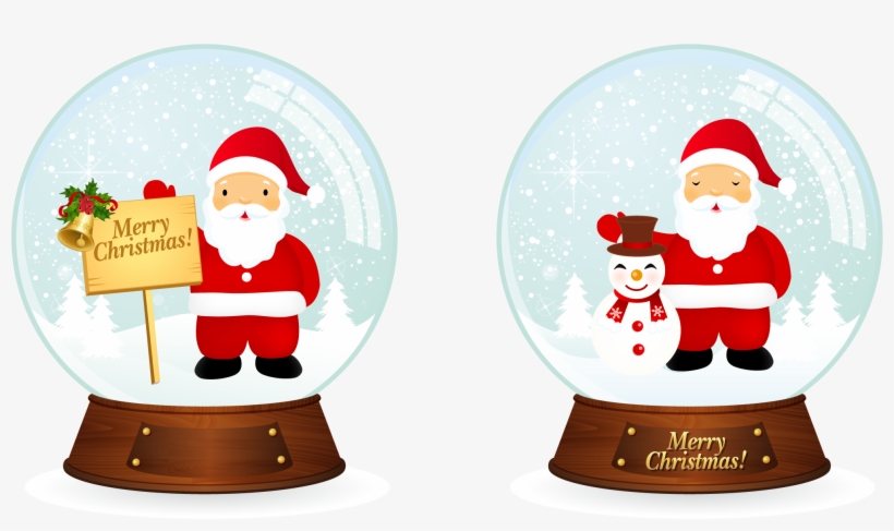 Free Vector Vector Santa Christmas Snowballs - Christmas Vector Santa, transparent png download