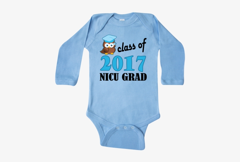 Nicu Graduate 2017 Long Sleeve Creeper Has Cute Baby - Inktastic Class Of 2029 Owl Cute Youth T-shirt Graduation, transparent png download