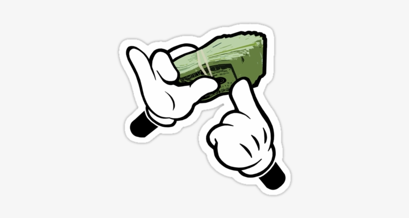 Com's Picks Page With Others - Fat Stack Of Cash Cartoon Hands - Best S Basic Tees, transparent png download