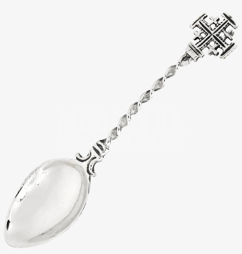 Sterling Silver Cross Salt Spoon - Salt Spoon, transparent png download