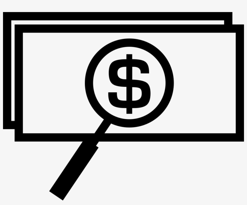 Money Bills With Magnifying Glass Comments - Money Magnifying Glass Icon, transparent png download