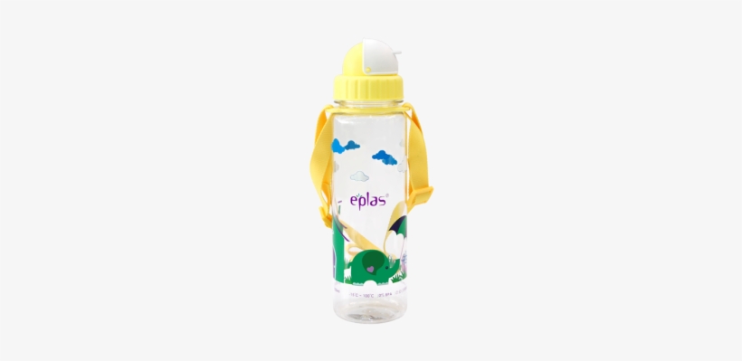 Egb-550bpa Eplas 550ml Bpa Free Bottle With Straw - Eplas 550ml Bpa Free Bottle White Straw, transparent png download