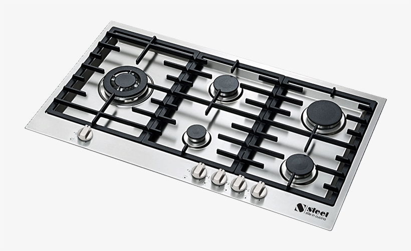 Steel Genesi Gp9f-5 90cm Gas Cooktop - فر و گاز زيگما, transparent png download
