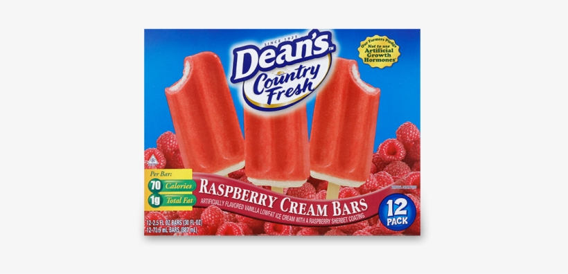 Dean's Country Fresh Rapsberry & Cream Ice Cream Bar - Dean's Country Fresh Raspberry Cream Bars, 2.5 Fl Oz,, transparent png download