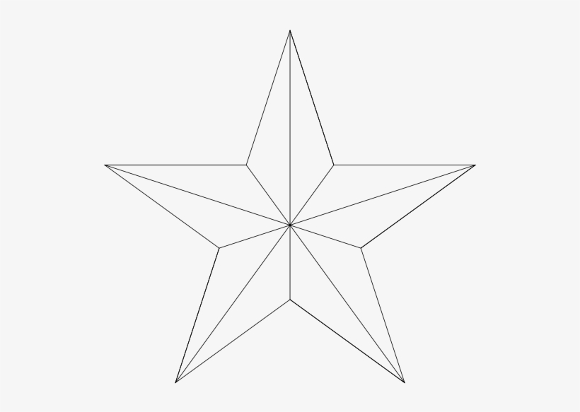 Pentagram Star Pizza Png Images 600 X 600 - Line Art, transparent png download