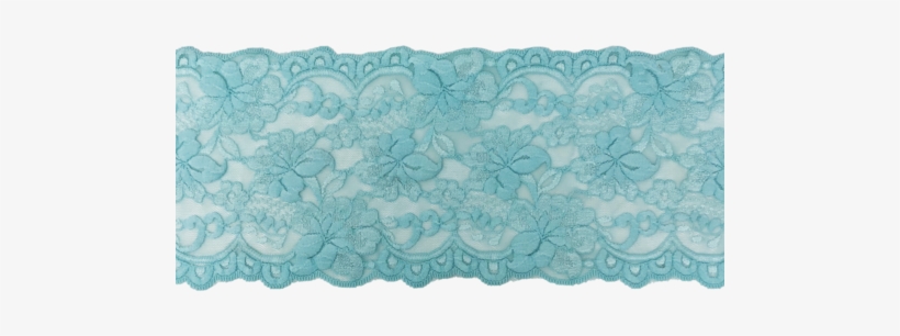 5 3/4" Aqua Stretch Lace - Lace, transparent png download