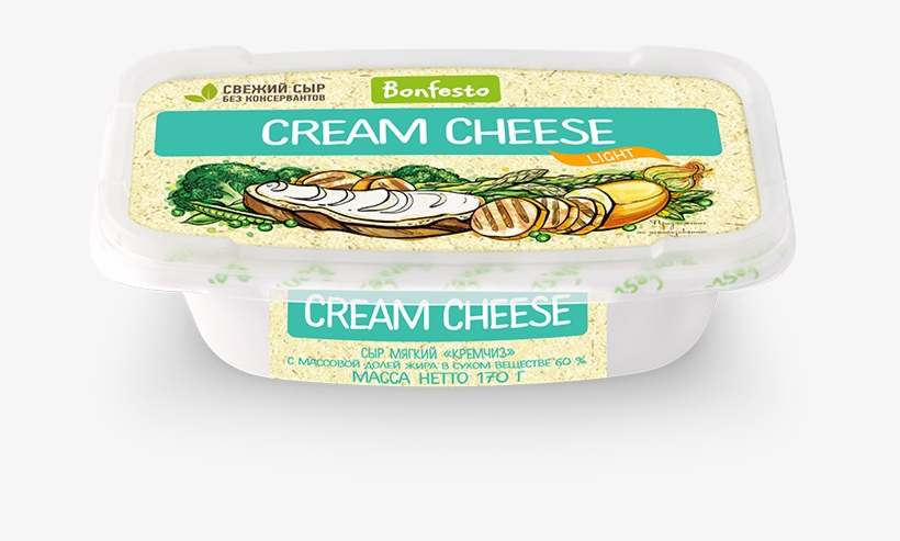 Soft Cheese Cream Cheese Light With Fat Content In - Cream Cheese Bonfesto, transparent png download