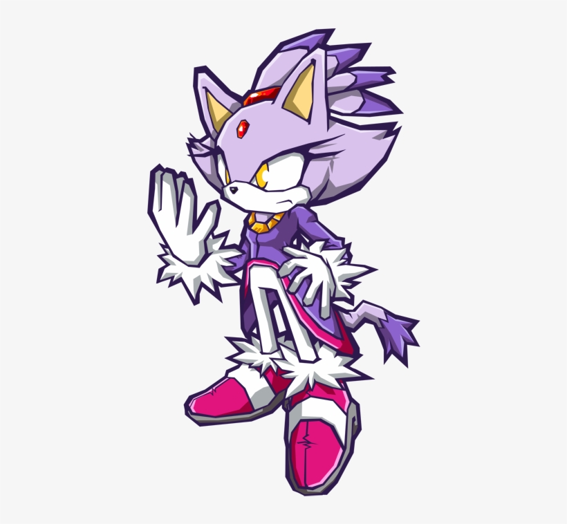 140 Kb Png - Blaze The Cat Sonic Battle, transparent png download