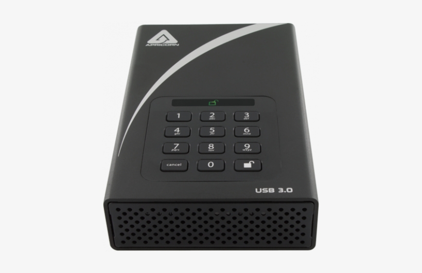 Apricorn Aegis Padlock Dt - Apricorn Aegis Padlock Dt 10 Tb External Hdd - Adt-3pl256f-10tb, transparent png download