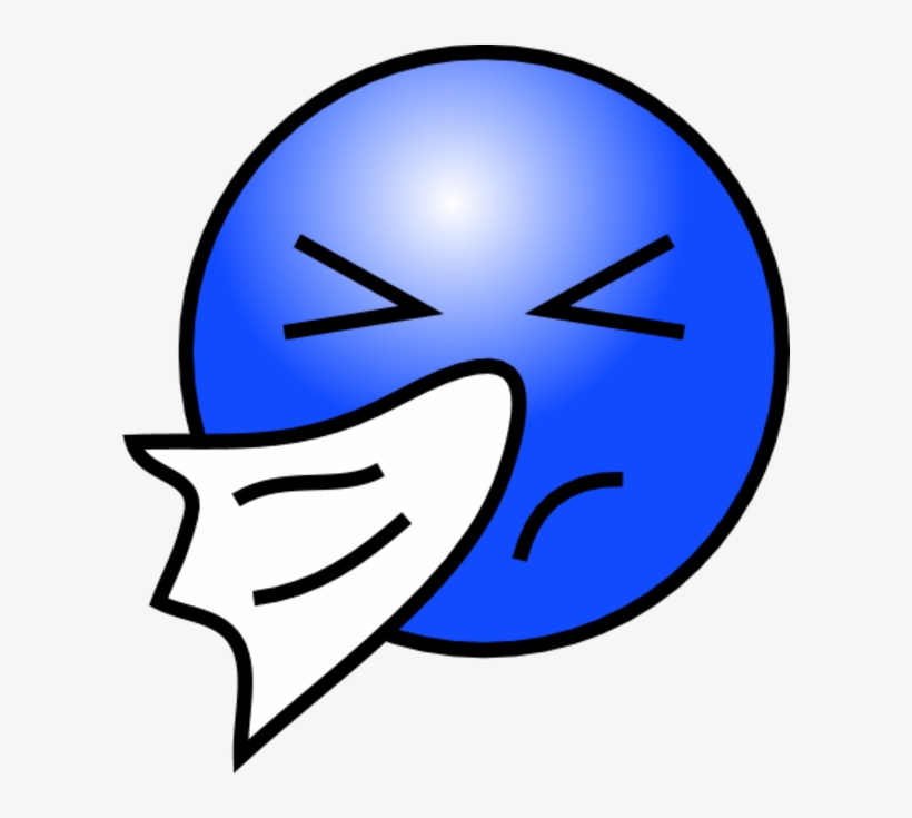 Smiley Face Sneezing - Sneeze Smiley Face, transparent png download