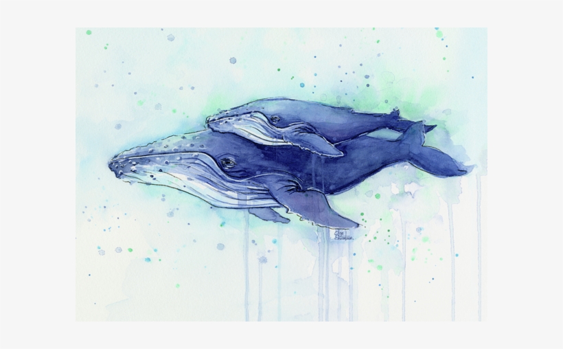 Click And Drag To Re-position The Image, If Desired - Whale And Baby Painting, transparent png download