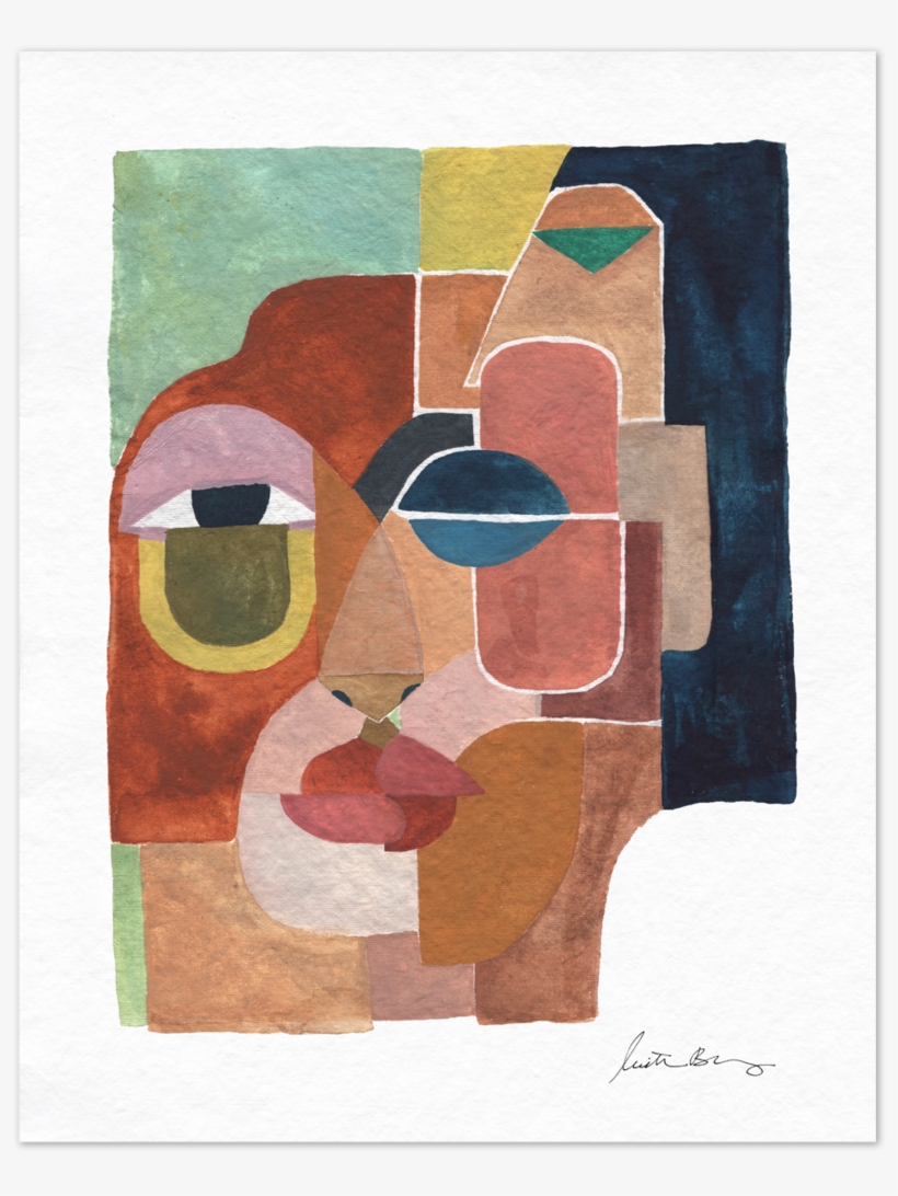 Face 2 Art Print By Justina Blakeney® - The Jungalow, transparent png download