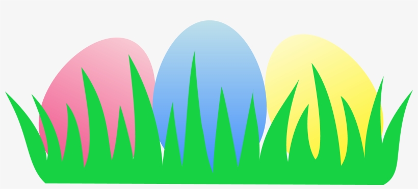 Three Easter Eggs In Grass - Easter Eggs Clip Art, transparent png download