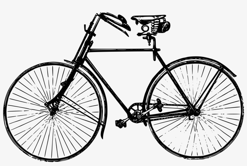 Clipart - Old Fashioned Bicycle, transparent png download