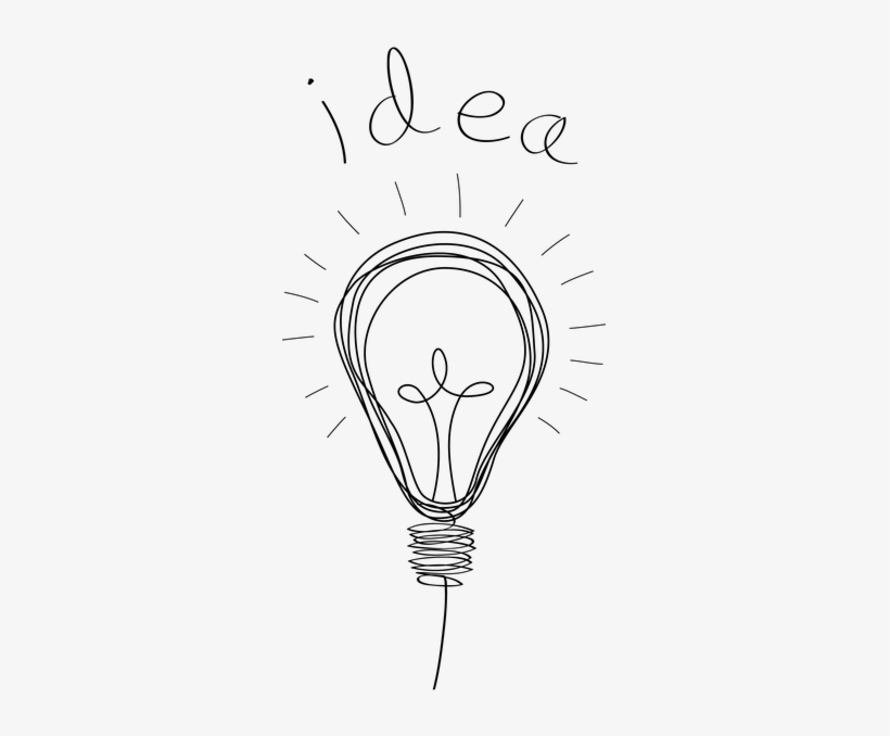 Light Bulb Sketch With Be The Light - Storyboarding A Presentation, transparent png download