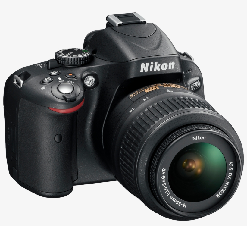 Photo Camera Png Image - Nikon D3100 14.2 Mp Slr - Af-s Vr Dx 18-55mm Lens, transparent png download