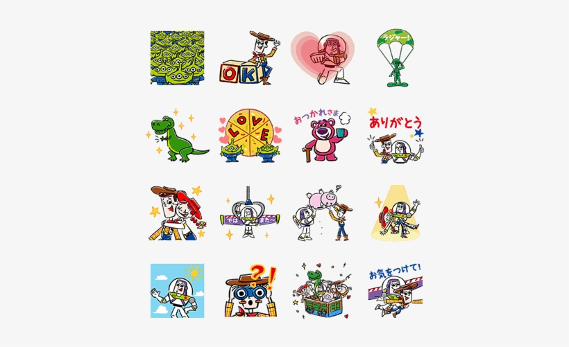 Toy Story Pop-up Stickers - ライン スタンプ トイ ストーリー, transparent png download