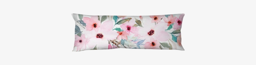 Watercolor Floral Template For Wedding Cards, Invitations, - Cushion, transparent png download