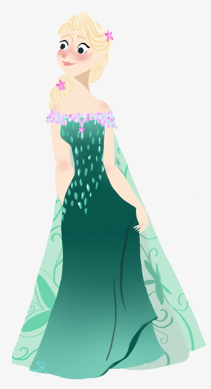 Elsa Anna Rapunzel Olaf Princess Jasmine - Elsa Frozen Fever Art, transparent png download