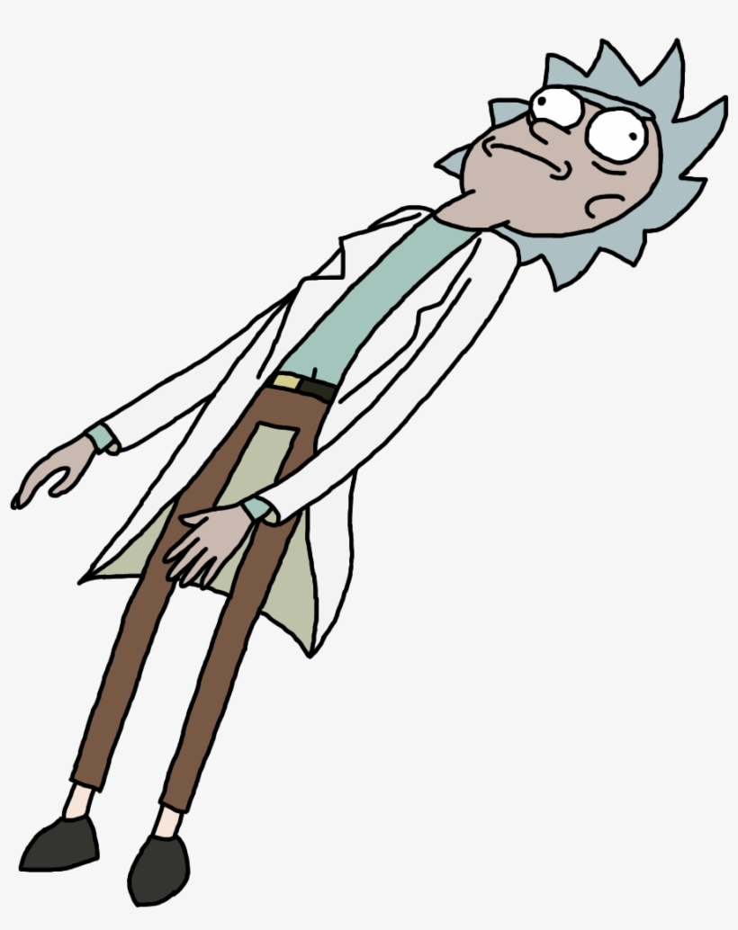 Rick Sanchez Weapon Line Art - Rick And Morty Rick Punched, transparent png download