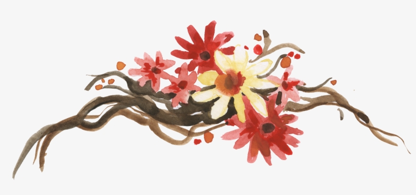 Arts Watercolour Flowers Autumn Watercolor Painting - All At Once Summer Collapsed Into Fall Quote, transparent png download