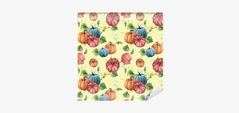 Watercolor Pumpkin Seamless Pattern - Illustration, transparent png download