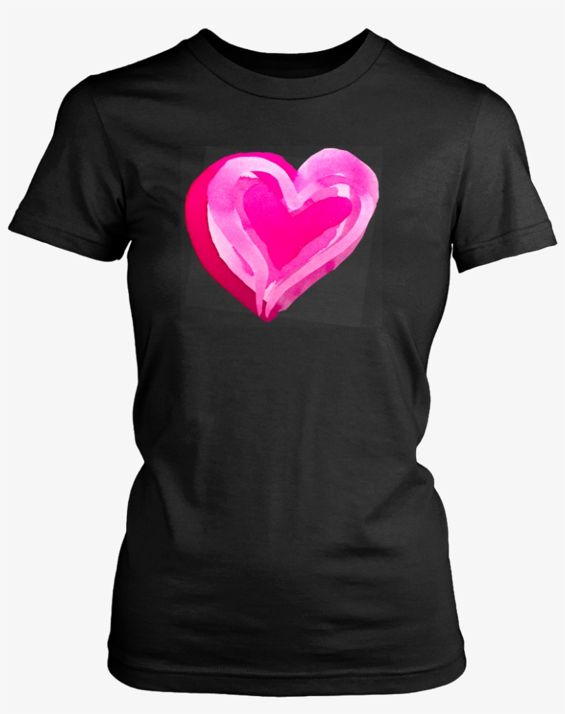[custom T Shirts] - Pink Shirt With Black Heart, transparent png download