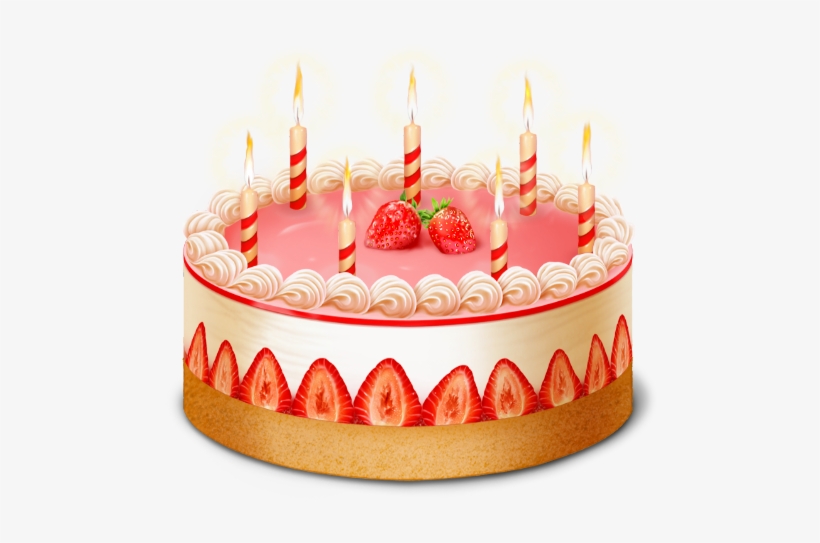Strawberry Cake Png Clipart Picture Cake With Candle Png Transparent Png 503x496 Free Download On Nicepng