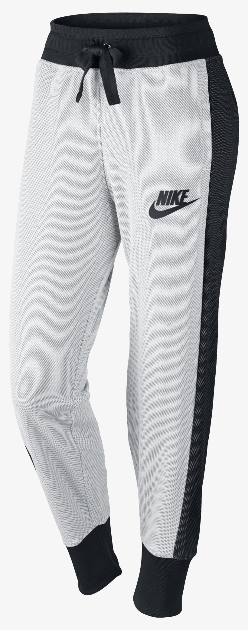 White And Black Nike Joggers, transparent png download