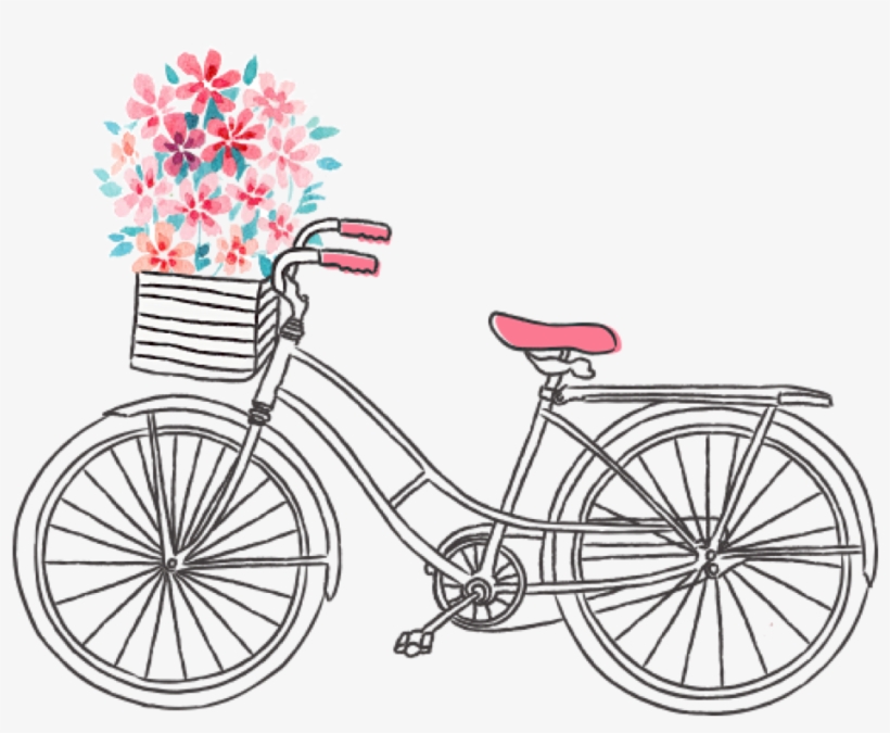 Clipart Freeuse Library Bicycle Flowers Basket Summer - Mas Um Dia Se Inicia, transparent png download