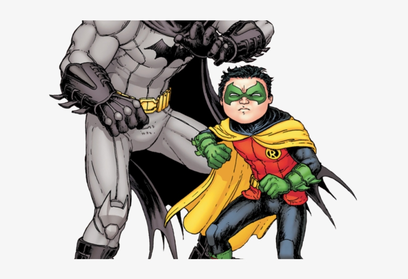 Robin Clipart Batman - Batman And Damian Wayne Comics, transparent png download