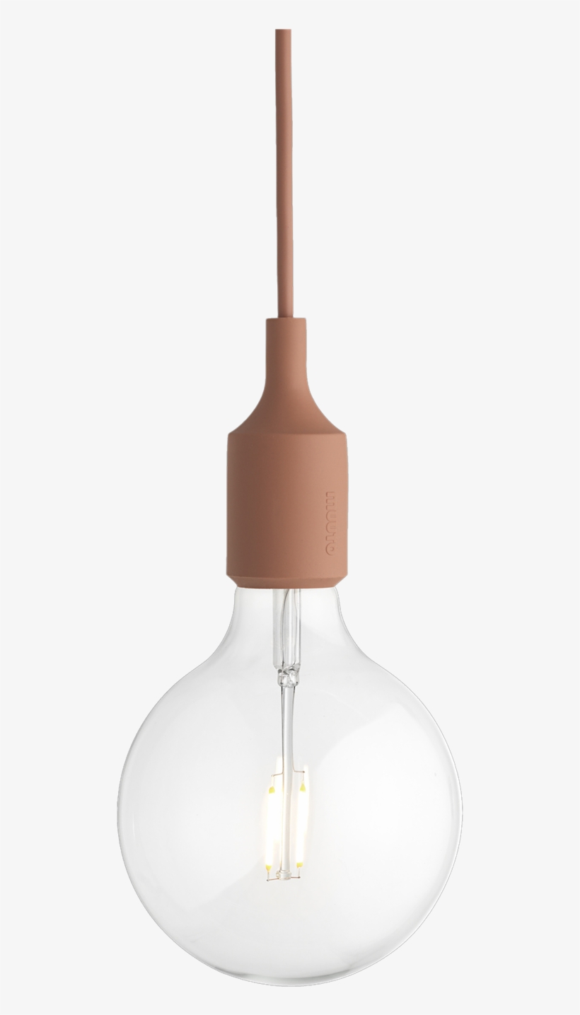 E27 Pendant Lamp - Muuto E27 Led Socket Lamp, Terracotta, transparent png download