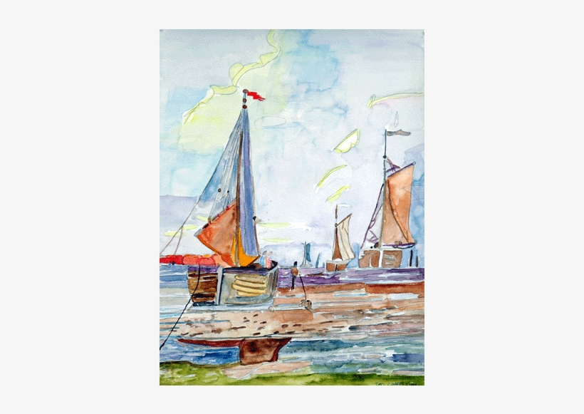 Watercolor Sailing/boats - Watercolor Painting, transparent png download