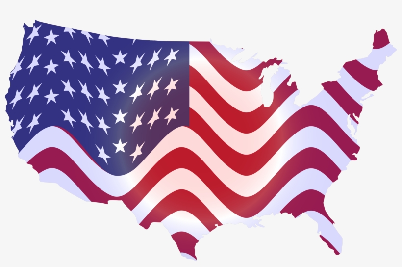 Fileflag Map North America 1864png Wikimedia Commons - Wavy Us Flag Map, transparent png download