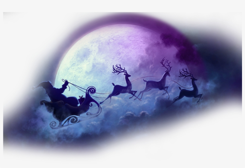 Christmas Moon Png - Moon Christmas Png, transparent png download