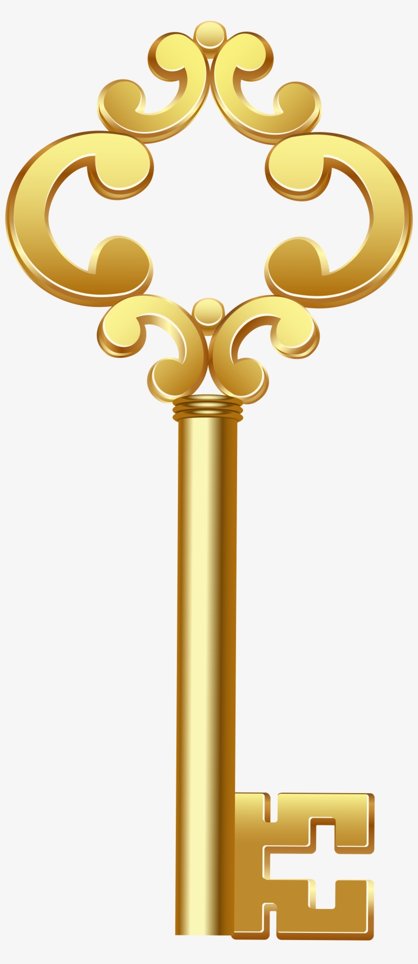Gold Key Png Clip Art - Clip Art, transparent png download