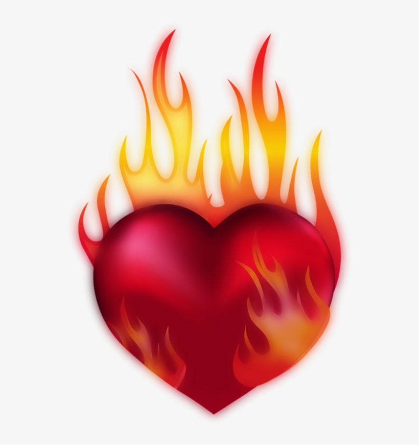 Coeur Tube Png I Pinterest Coeurtubepng - Burning Heart Png, transparent png download