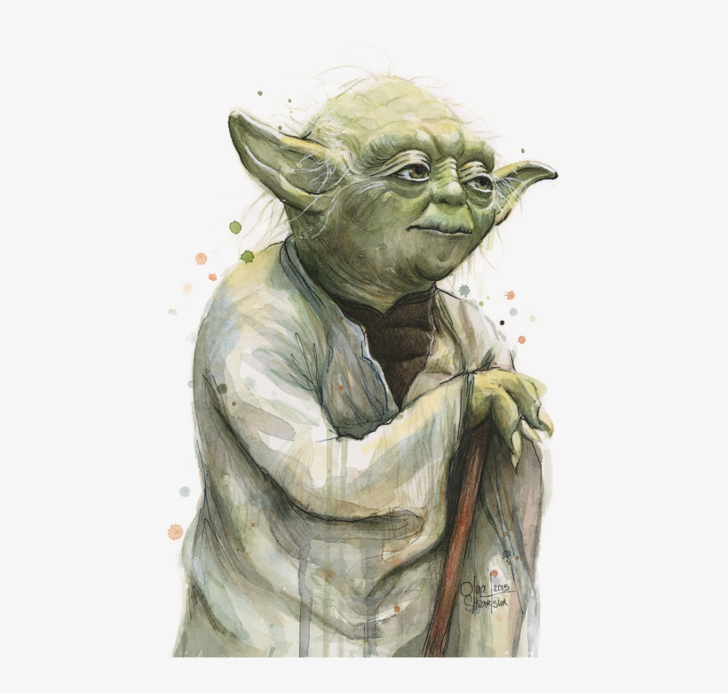 Bleed Area May Not Be Visible - Star Wars Watercolor Paintings, transparent png download