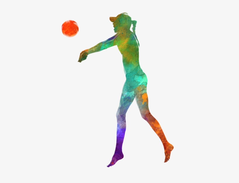 Bleed Area May Not Be Visible - Volleyball Painting, transparent png download