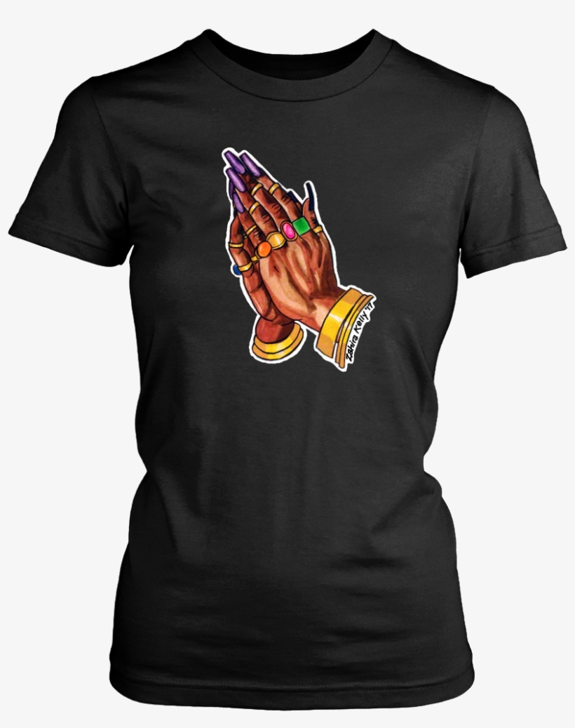 Praying Hands Womens Tee - Hockey Mom, transparent png download