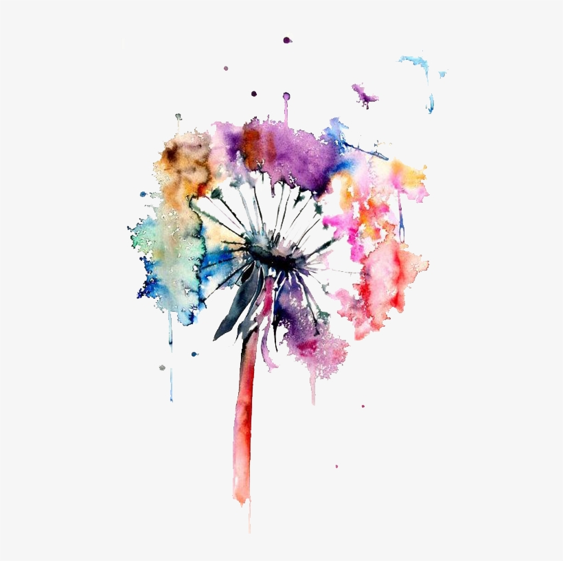 Watercolor Painting Drawing Art - Watercolor Dandelion, transparent png download