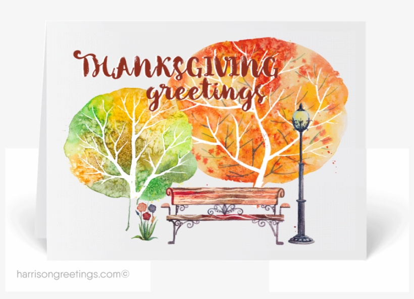 Watercolor Thanksgiving Greeting Cards - Nyse:s, transparent png download