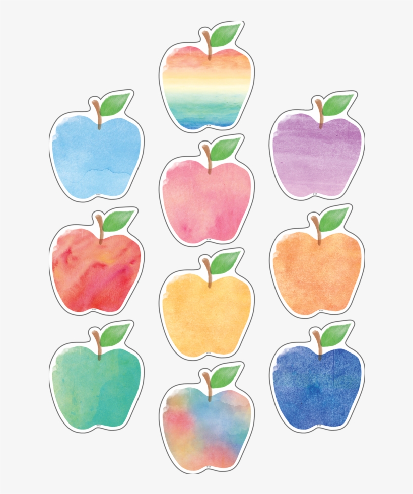 Tcr5611 Watercolor Apples Accents Image - Watercolor Apples, transparent png download