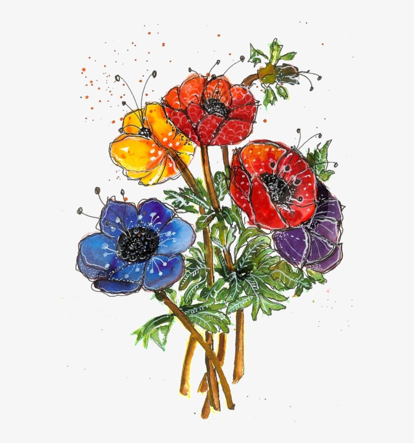 Banner Transparent Library Fleurs Flores Flowers Bloemen - Watercolor Painting, transparent png download