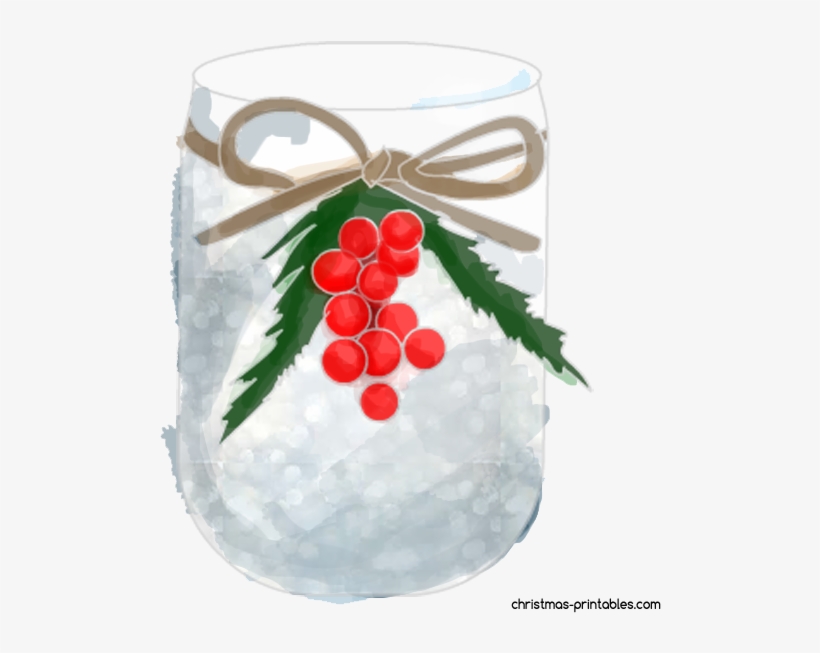 Christmas Jar Clipart In Watercolor - Watercolor Painting, transparent png download