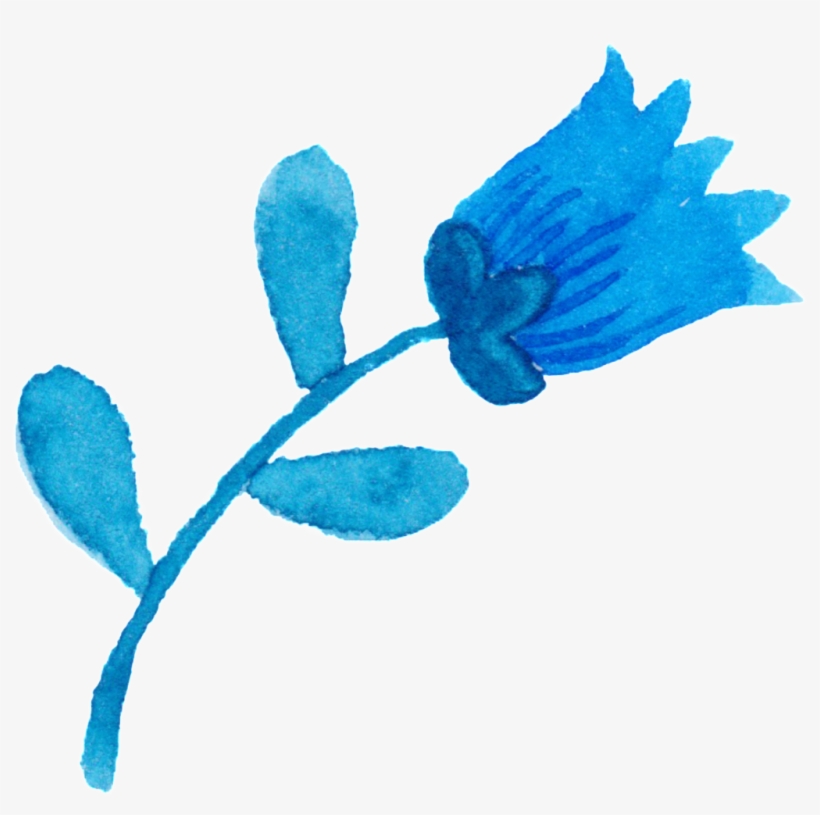 Bright Watercolor Hand Painted Flowers Decorative - Watercolor Painting, transparent png download
