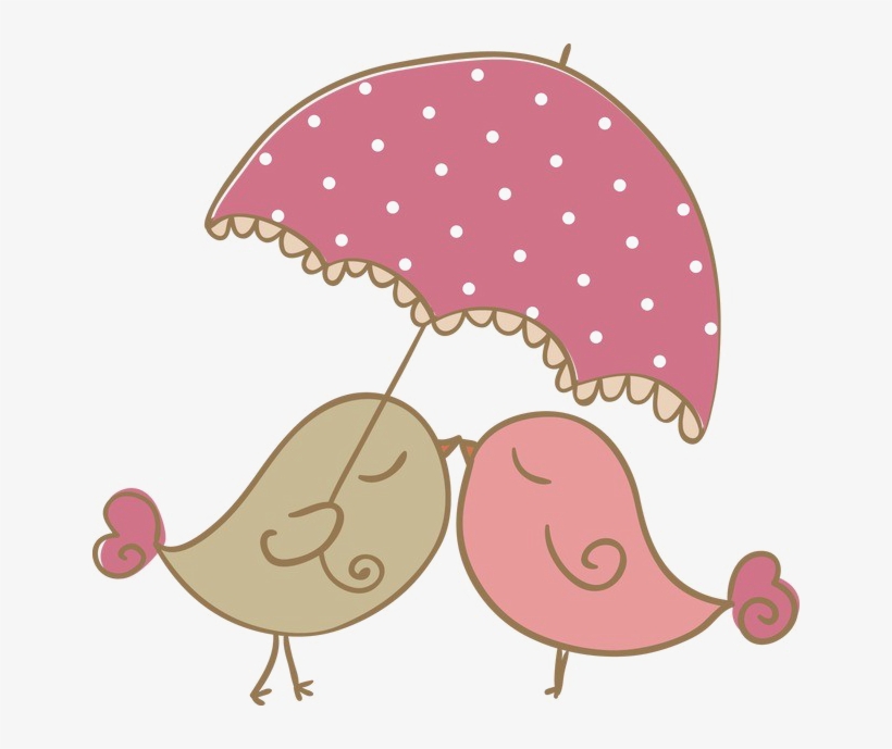 Love Birds Transparent Image - Best Gift - Tweet Bird In Love Under Umbrella Hoodie/t-shirt/mug, transparent png download