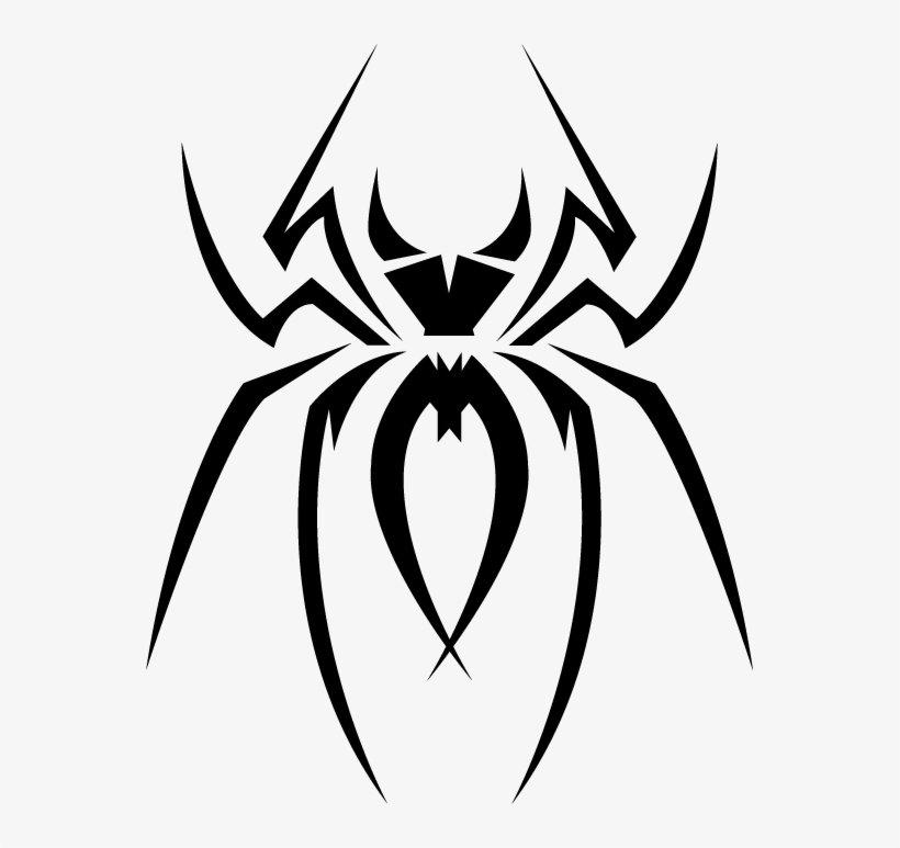 Spider Clipart October - Drawing Of Tribal Spiders, transparent png download