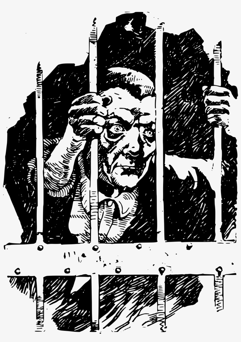 Prison Cell Prisoner Police Black And White - Prison, transparent png download