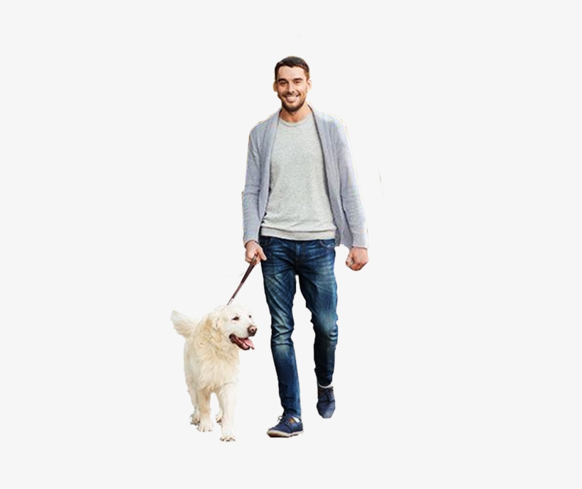 Man Dog Cutout Pinterest - Man And Dog Png, transparent png download